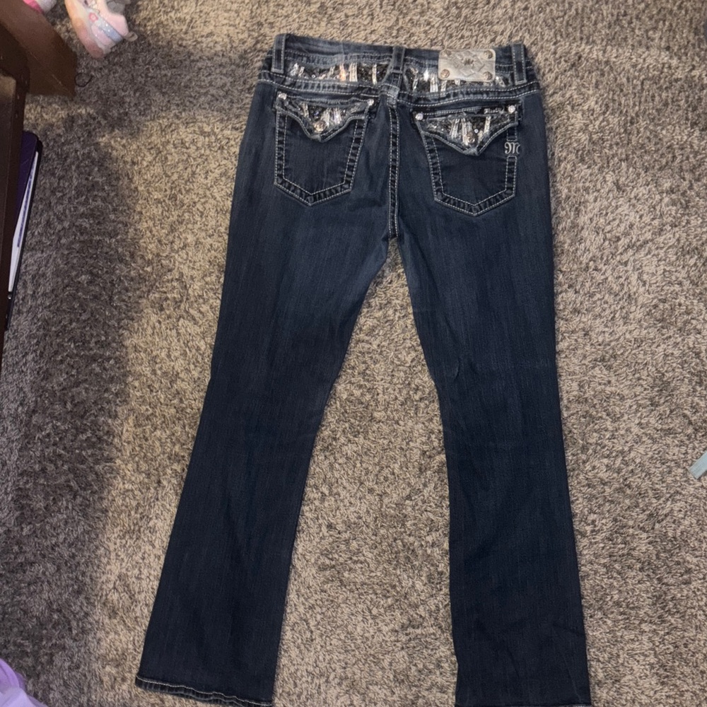 Miss Me Dark Blue Straight Leg Jeans